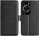Double Buckle Wallet Δερμάτινο Μαύρο (Huawei P60 Pro)