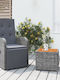 Garden & Outdoor Furniture Set for Small Spaces 2 Pieces Gray with Pillows