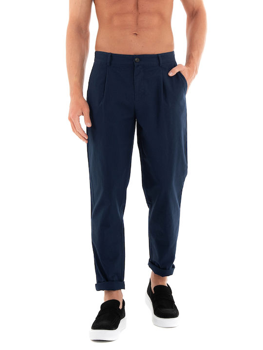 Les Deux Men's Trousers Chino Navy Blue