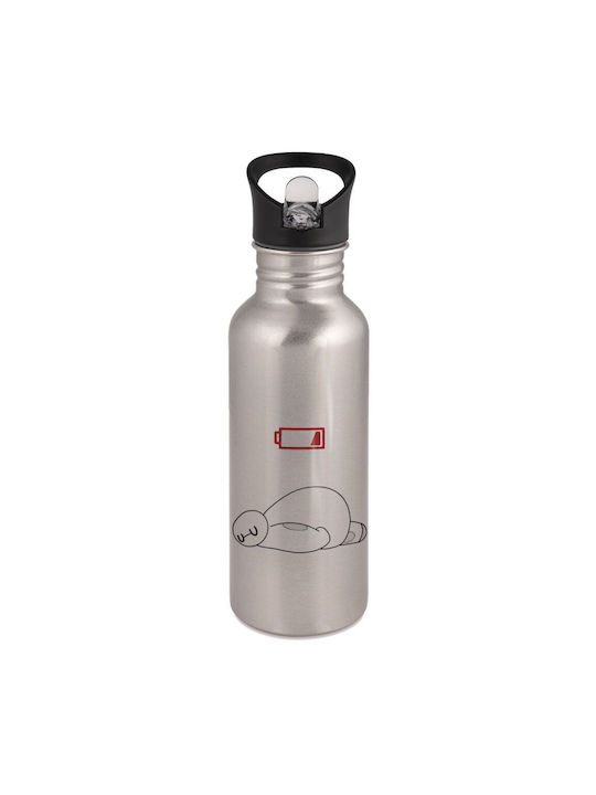 Koupakoupa Baymax Wasserflasche Rostfreier Stahl 600ml Gray