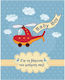 Greeting Card Baptism 9x11cm in Light Blue Color