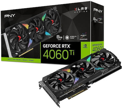 PNY GeForce RTX 4060 8GB GDDR6 XLR8 Gaming VERTO EPIC-X RGB Triple Fan DLSS 3 Κάρτα Γραφικών