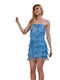 Enzzo Summer Mini Evening Dress Light Blue