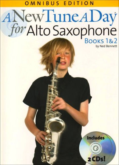 Music Sales Tune A Day Alto Sax Book Детска Метод за обучение за Вятърни инструменти + CD