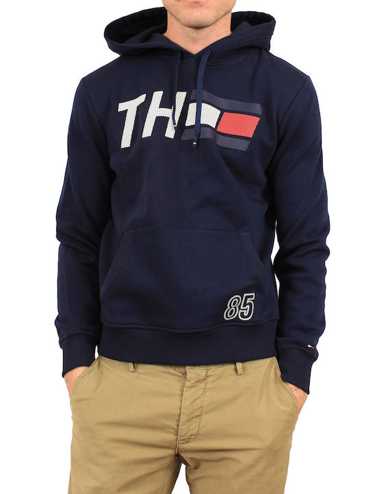 Tommy Hilfiger Ανδρικό Φούτερ με Κουκούλα Navy Μπλε