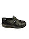 Leder Herrensandalen in Schwarz Farbe