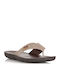 Leder Herrensandalen in Beige Farbe