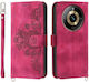 Skin-feel Embosse Wallet Burgundy (Realme 11 Pro / 11 Pro+)