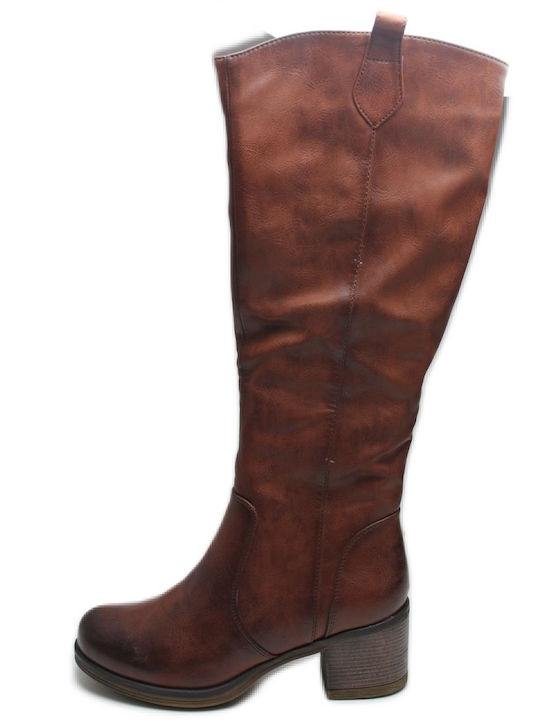 Plato Synthetic Leather Women's Boots Brown