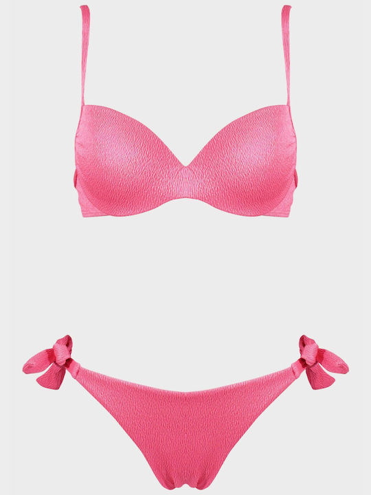 G Secret Padded Bikini Set Bra & Slip Bottom Fuchsia