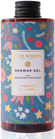 Blue Scents Raspberry & Vanilla Αφρόλουτρο σε Gel με Γλυκερίνη & Άρωμα Βανίλια 300ml