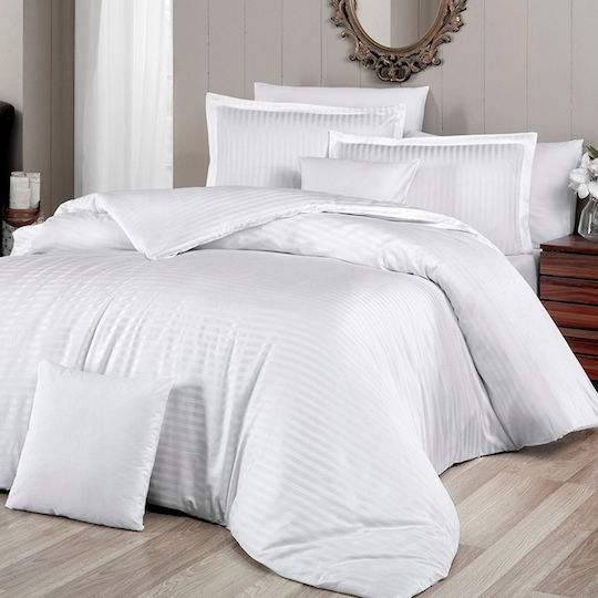 Lino Home Capri Hotel Sheet White King Size 280x280cm 100% Cotton 1pcs