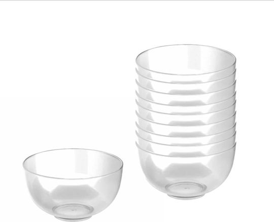 HOMie Dip Serving Bowl Round Plastic Transparent with Diameter 7cm 12pcs
