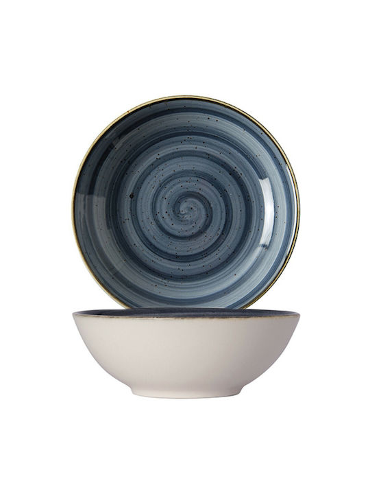 Porline Porselen Serving Bowl Round made of Porcelain Blue with Diameter 14cm
