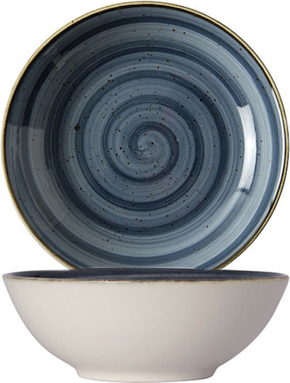 Porline Porselen Serving Bowl Round made of Porcelain Blue with Diameter 14cm