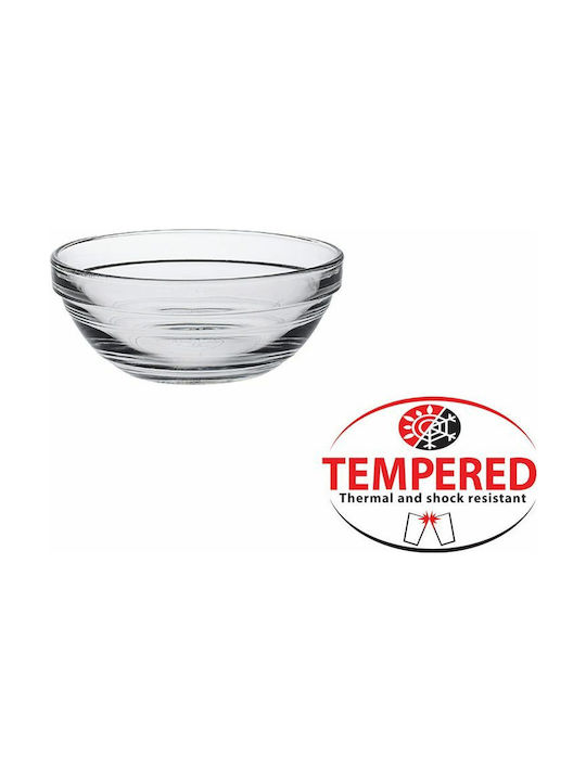 Duralex Lys Serving Bowl Cereal Round Glass Transparent with Diameter 10cm 6 Pieces