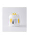 Melina's Collection Vaza Uz General cu capac ermetic Ceramică Alb 2500ml
