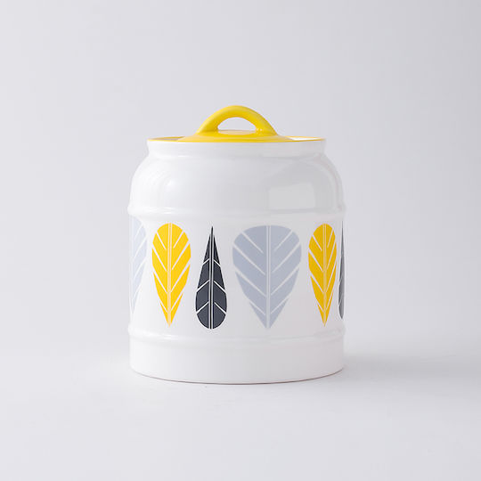 Melina's Collection Vaza Uz General cu capac ermetic Ceramică Alb 2500ml