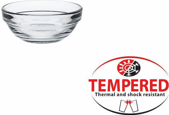Duralex Lys Serving Bowl for Dip Round Glass Transparent with Diameter 7cm 4 Pieces