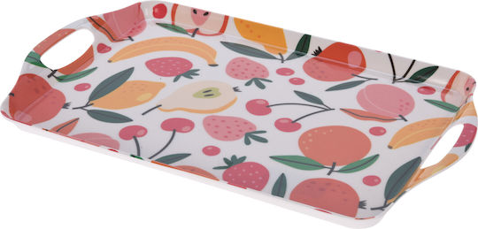 Koopman Plastic Rectangular Serving Tray with Handles 38x23cm 177601220 1pcs