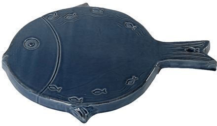 Porzellan Oval Serviertablett in Blau Farbe 35x35cm K55PT-1@BL 1Stück