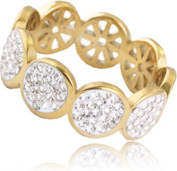 Danalyda Damen Stahl Vergoldeter Ring