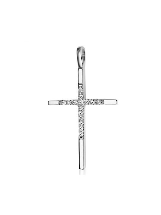 Chrilia White Gold Cross 18K