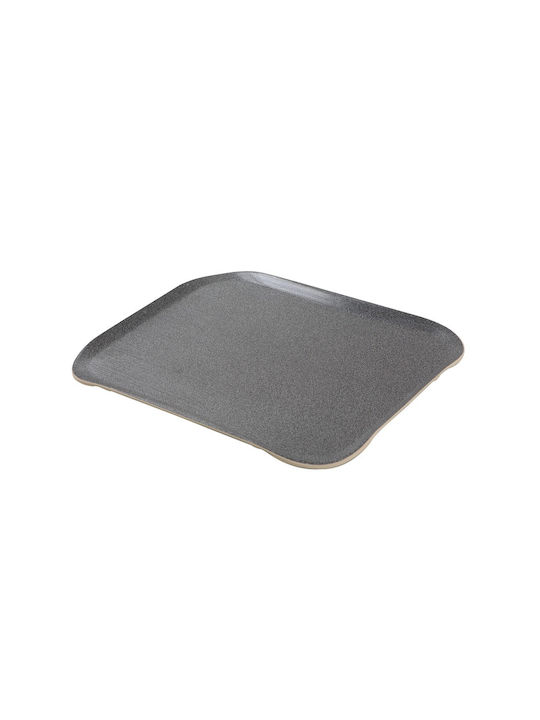 Alkan Kunststoff Rechteckig Serviertablett in Gray Farbe 43x33cm DEC330430ML-SM 1Stück