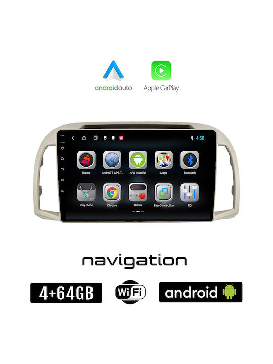 Booma Car Audio System for Nissan Micra 2002-2010 (Bluetooth/USB/WiFi/GPS/Apple-Carplay/Android-Auto) with Touch Screen 9"