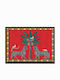 Ortigia Sicilia Holz Rechteckig Serviertablett in Rot Farbe 38x28x3cm 17370 1Stück