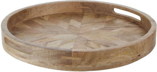 Butlers Holz Rund Serviertablett mit Griffen in Braun Farbe 40x40cm 1Stück Butlers Holz Rund Serviertablett mit Griffen in Braun Farbe 40x40cm 1Stück