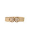 Potre Wide Elastic Women's Belt Beige