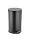 Happy House Waste Bin Made of Stainless Steel with Pedal Black 30lt