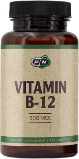 Pure Nutrition Витамин В12 Витамин За Здравето На Нервната Система 500mcg Pure 100 Таблетки