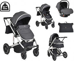 Moni Thira Adjustable 3 in 1 Baby Stroller Suitable for Newborn Grey 10kg