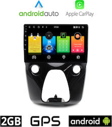Car-Audiosystem für Peugeot 108 2014> (Bluetooth/USB/AUX/WiFi/GPS/Apple-Carplay/Android-Auto) mit Touchscreen 10"