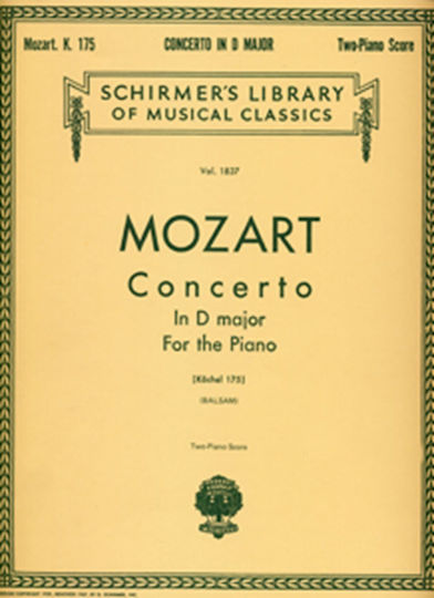 G. Schirmer Mozart - Concerto N.5 (d) Kv 175 Sheet Music for Piano