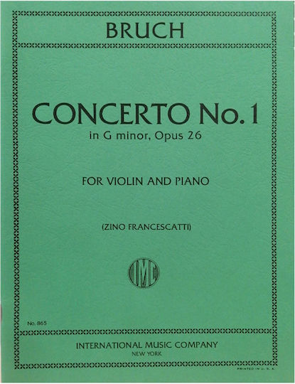 International Music Company Bruch Concerto N.1 G Minor Op.26 pentru Pian
