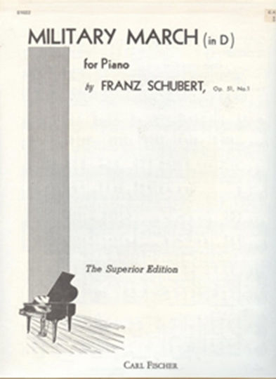 Carl Fischer Schubert - Marcia Militaire Op.51 N 1 Sheet Music for Piano