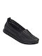 Leather Women's Moccasins in Black Color