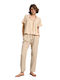Passager Women's Fabric Trousers with Elastic Beige