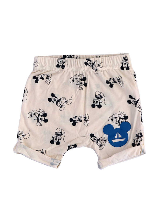 Παιδικό Σορτς/Βερμούδα Υφασμάτινο Mickey Mouse Μπεζ
