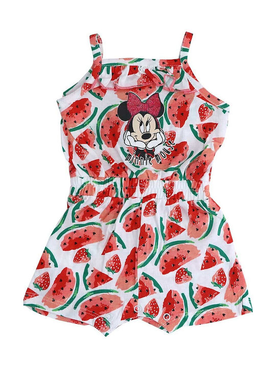 Kids' Fabric Jumpsuit Shorts/Bermudas Minnie Mouse White