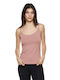 Bodymove Damen Sommer Bluse mit Trägern Rosa