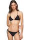 Mimi Bikini Slip με Κορδονάκια Μαύρο