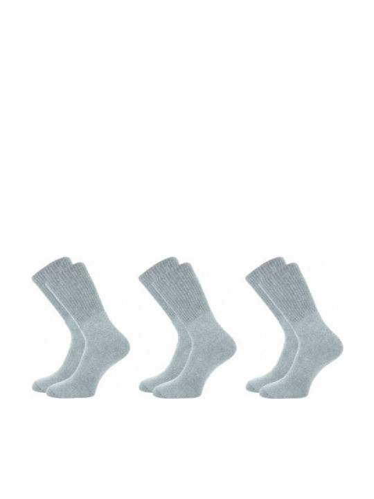 Prive Underwear Ανδρικές Μονόχρωμες Κάλτσες Γκρι 3Pack