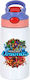 Koupakoupa Stainless Steel Kids Water Bottle Minecraft with Straw Pink 350ml