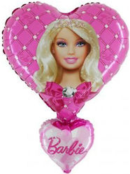 Balon Folie Jumbo Barbie Inima Roz 83buc