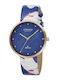 Strand by Obaku Women's Watch with Blue Leather Strap