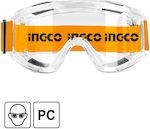 Ingco Γυαλιά Εργασίας για Προστασία με Διάφανους Φακούς